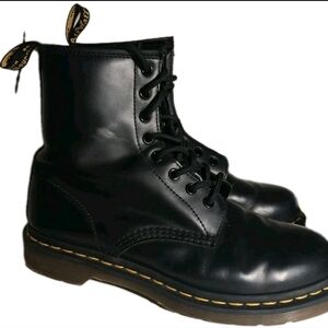 Doc Dr. Martens 1460 W Black Leather Combat Boots Women’s Size 9